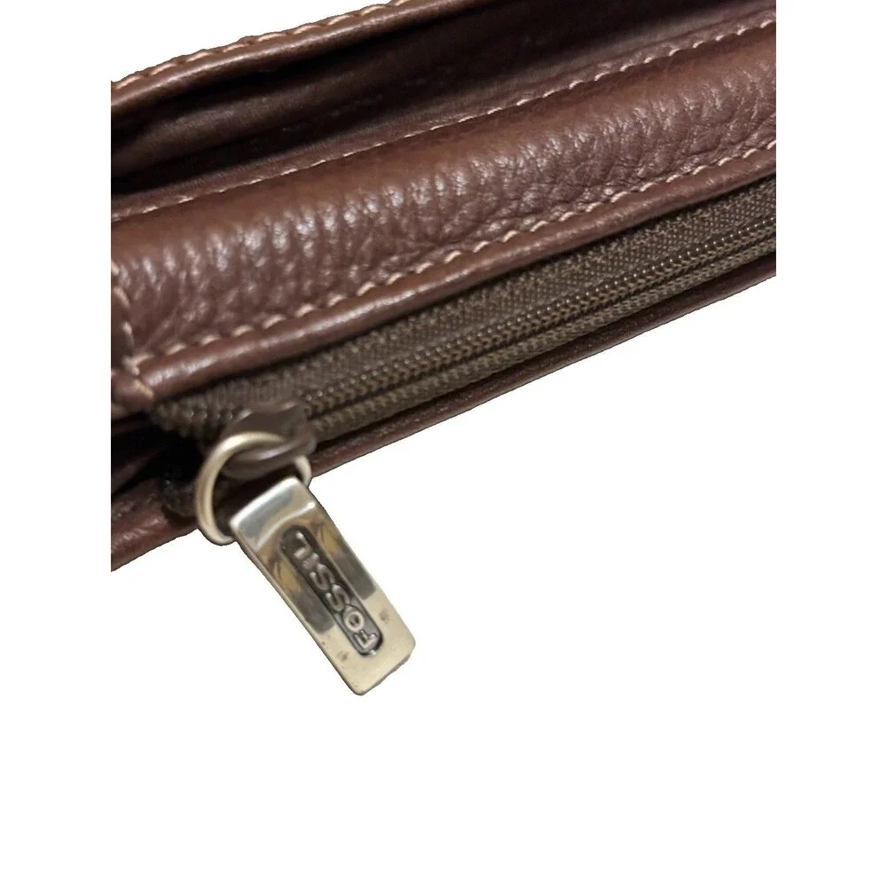 Fossil Leather Crossbody Wallet Bag